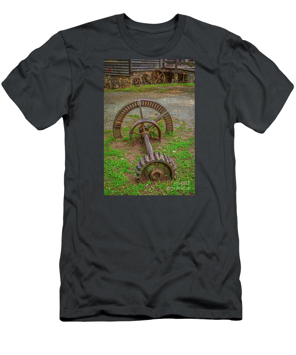Durham T-Shirt featuring the photograph Antique gears by Izet Kapetanovic