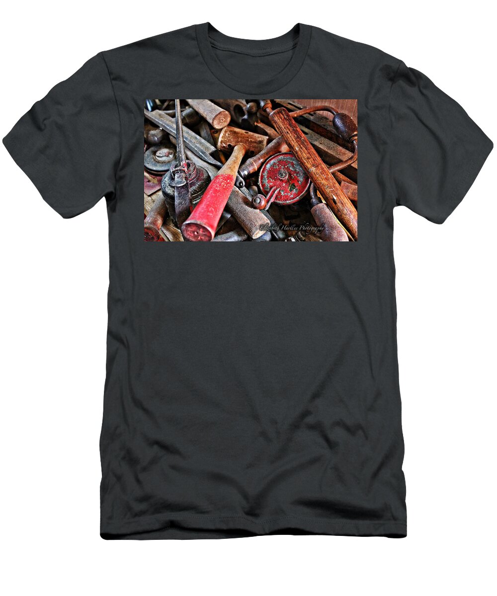 Retro T-Shirt featuring the photograph Antique Tools by Elizabeth Harllee