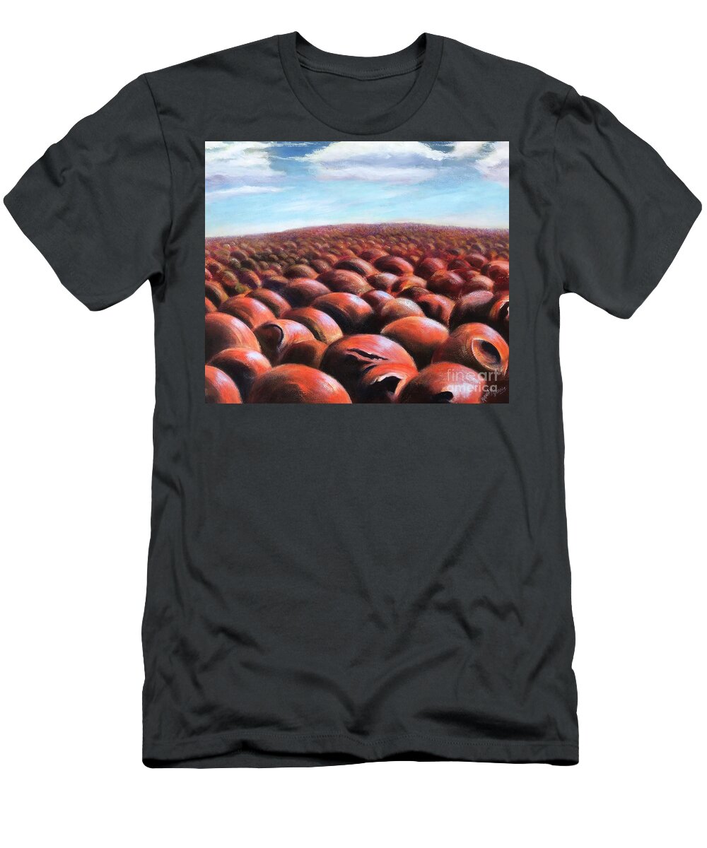 Ants T-Shirt featuring the painting Ant's Eye View of Sand by Rand Burns