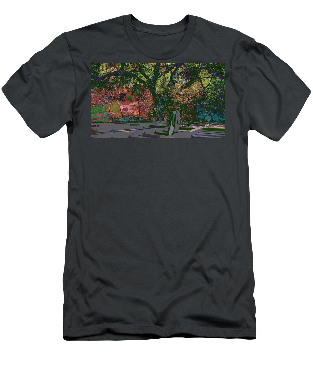  Colorfication T-Shirt featuring the photograph Colorfication - Treescape My Backyard by Kenneth James