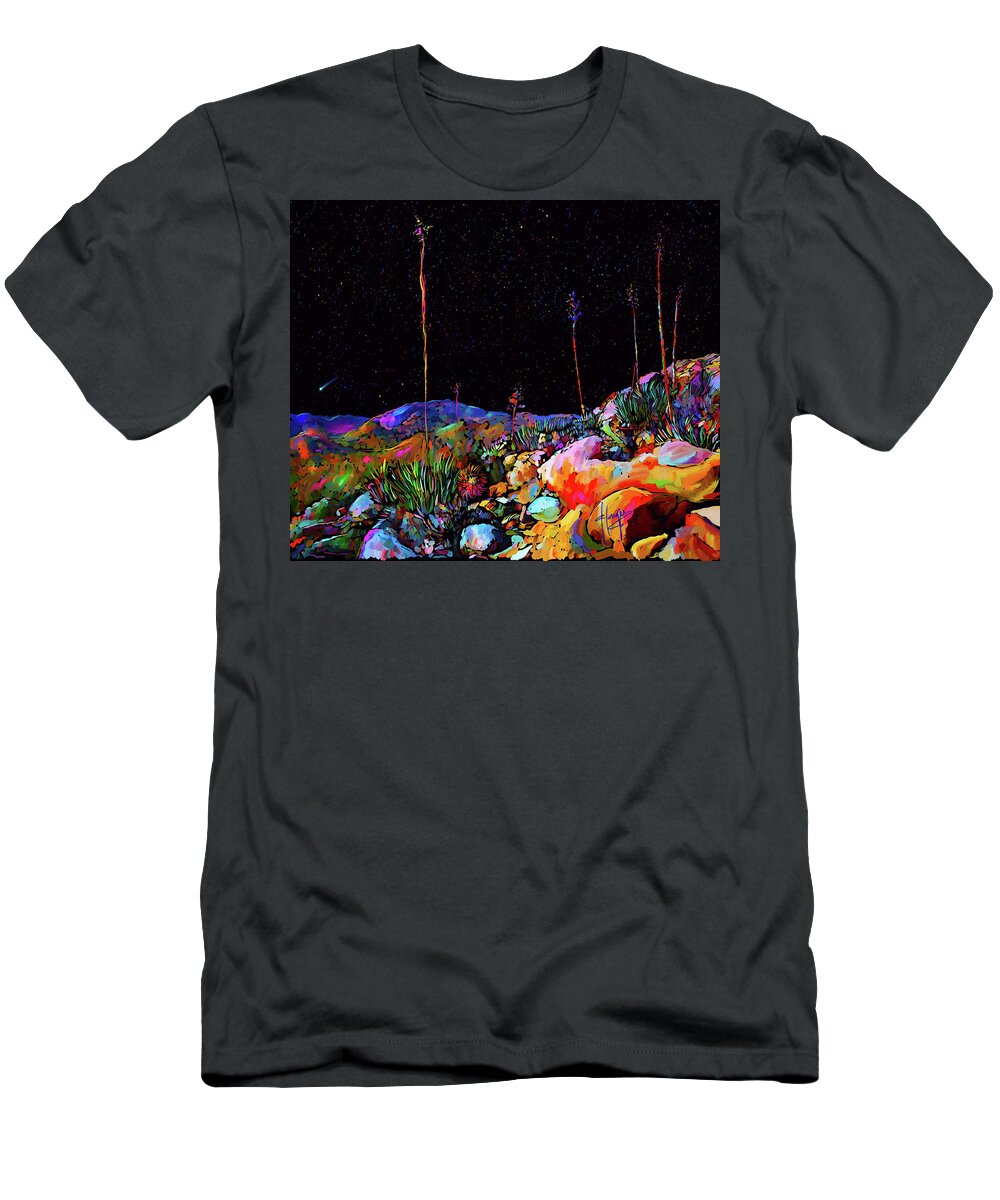 Anza T-Shirt featuring the painting Anza Borrego Desert Rocks by DC Langer