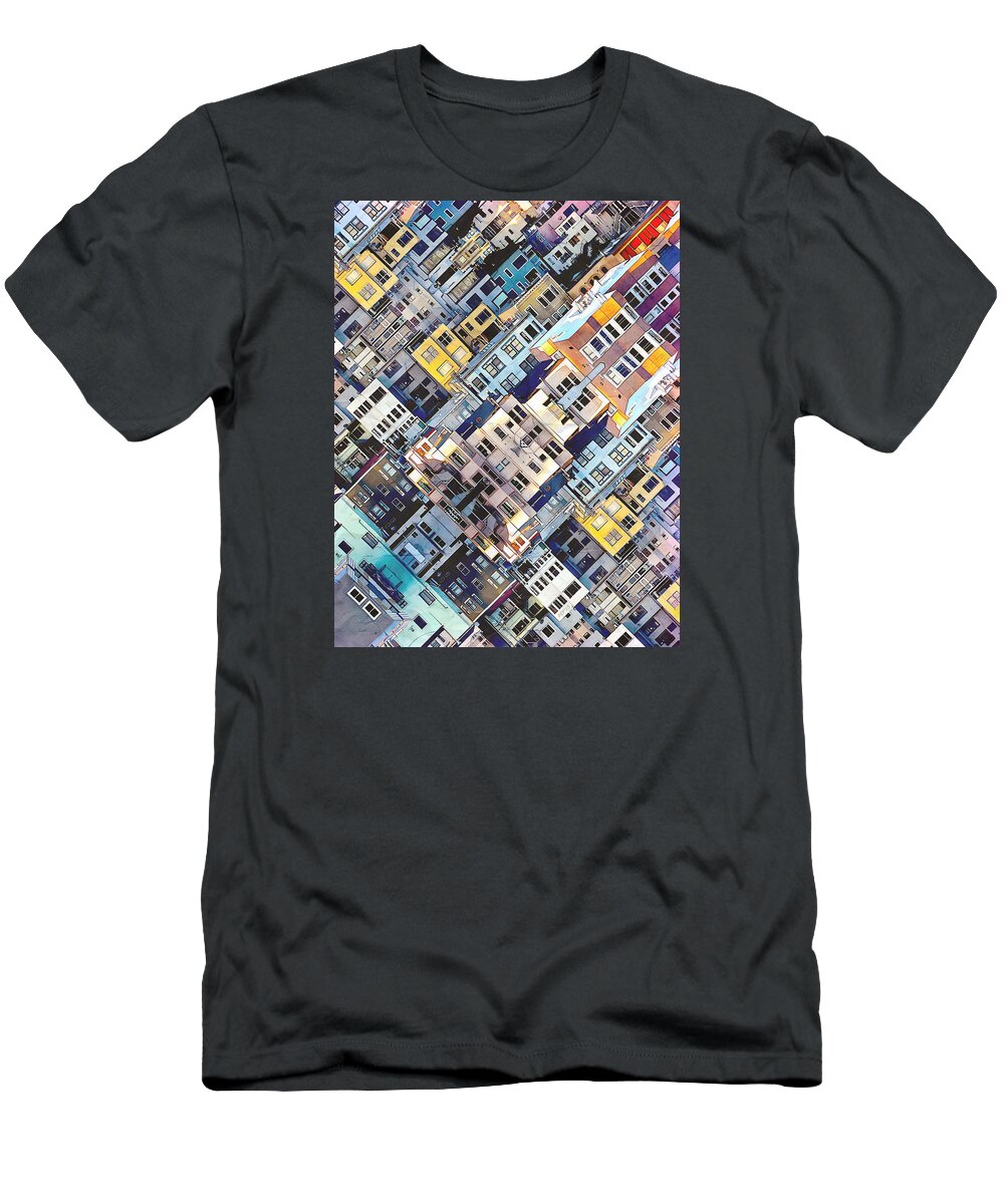 City T-Shirt featuring the photograph Apartments In The City by Phil Perkins
