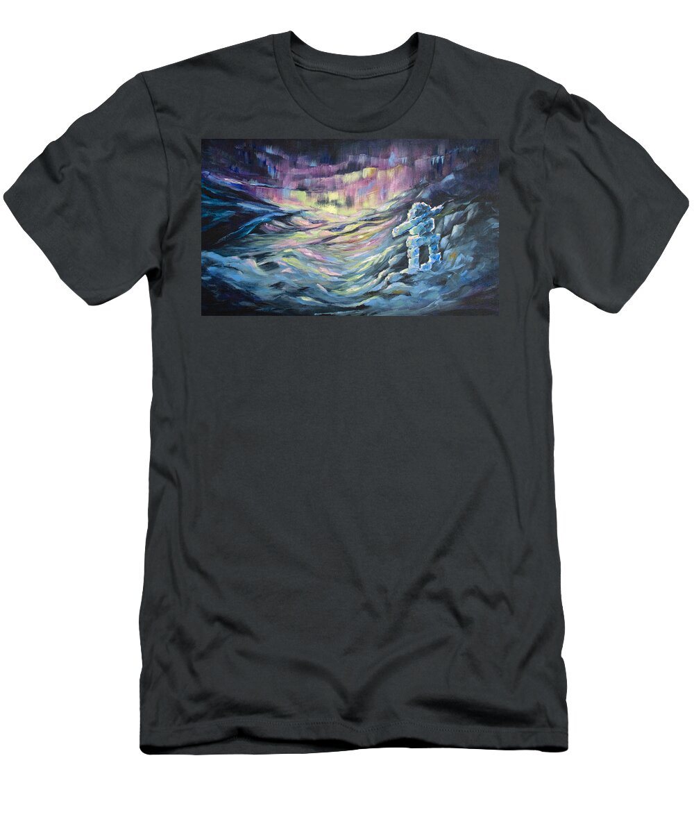 Artic T-Shirt featuring the painting Arctic Experience by Jo Smoley