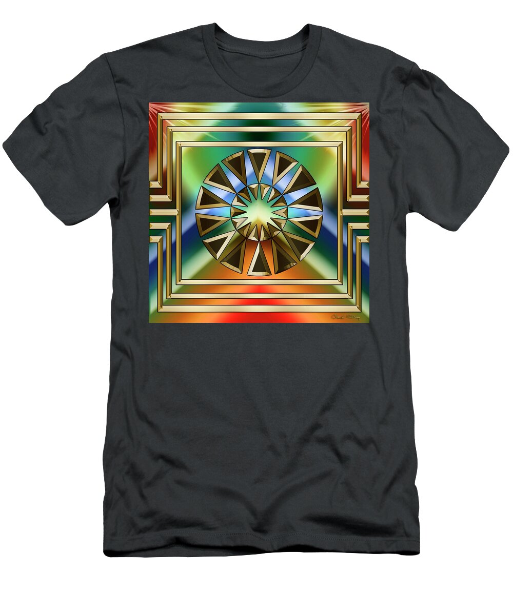 Art Deco T-Shirt featuring the digital art Art Deco 30 by Chuck Staley