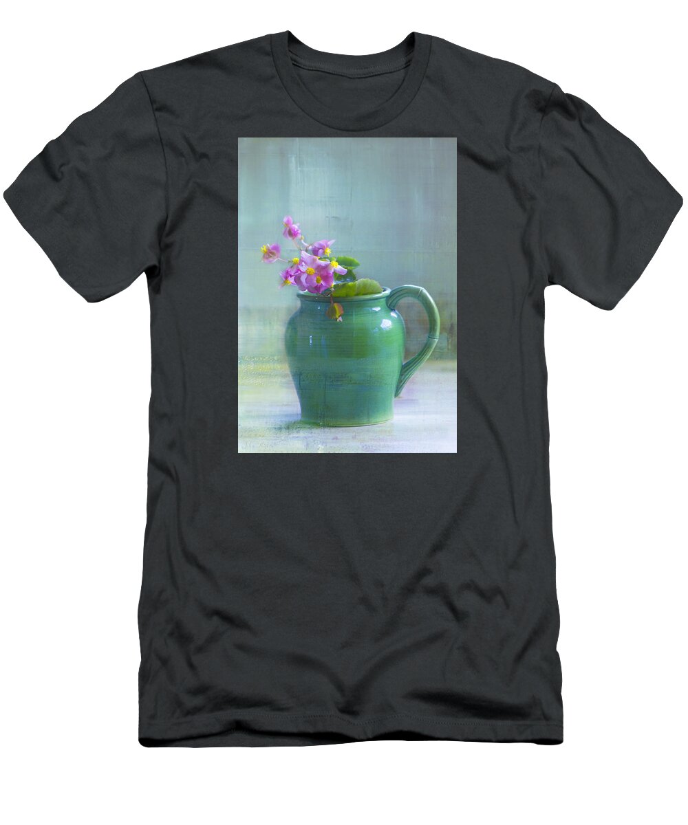Begonia T-Shirt featuring the photograph Art of Begonia by John Rivera