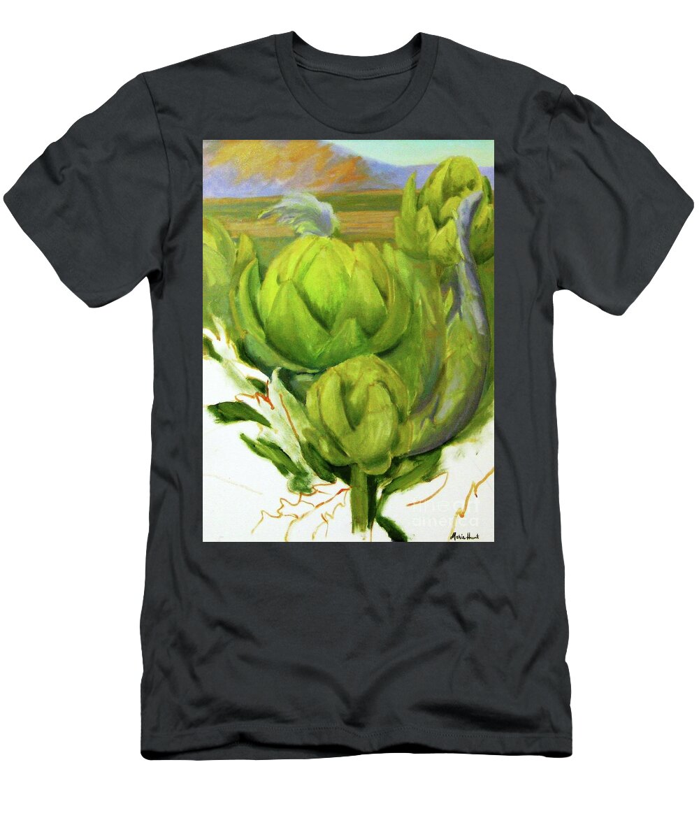 Farming T-Shirt featuring the painting Artichoke unfinished by Maria Hunt