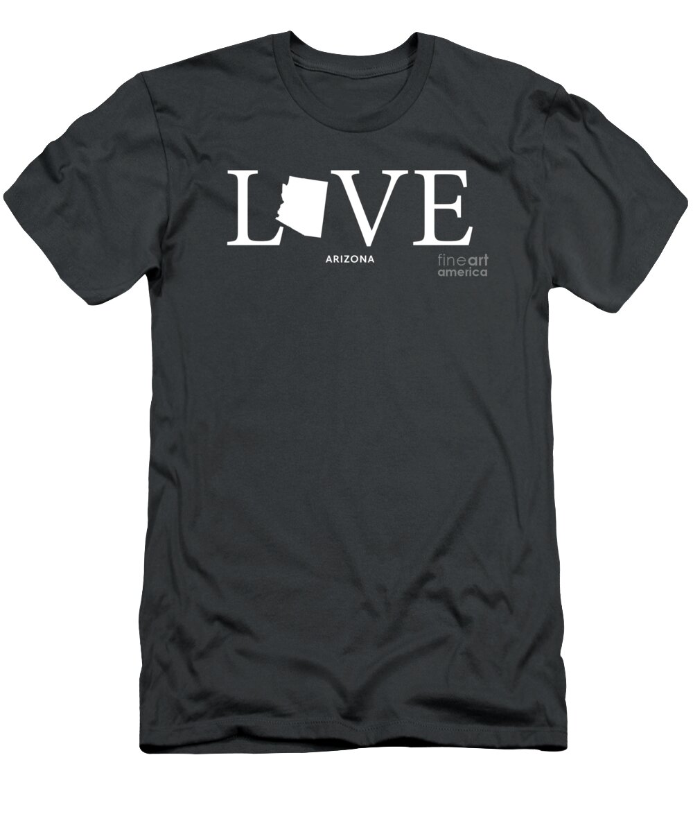 Arizona T-Shirt featuring the mixed media AZ Love by Nancy Ingersoll