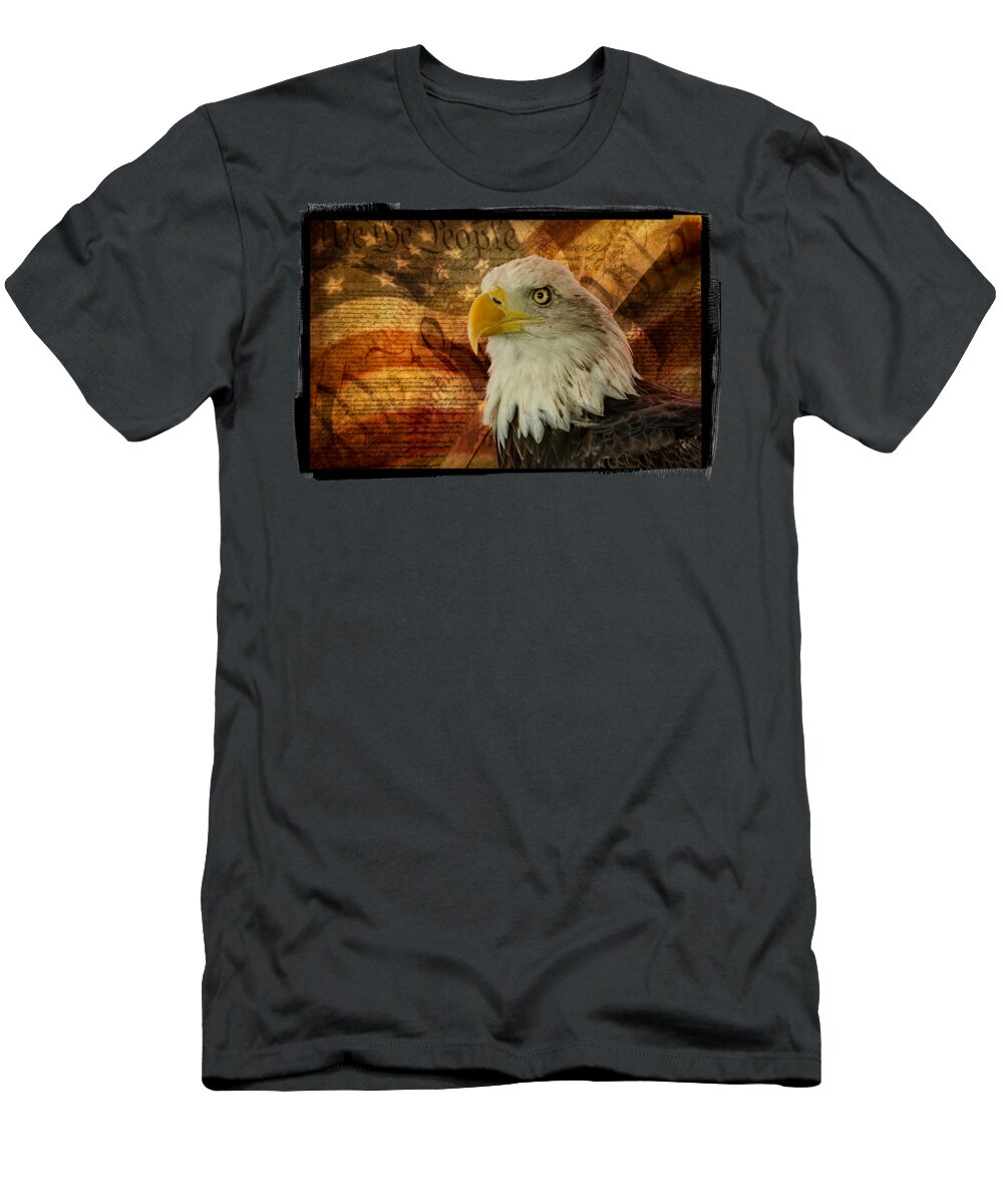 American Bald Eagle T-Shirt featuring the photograph American Icons by Susan Candelario