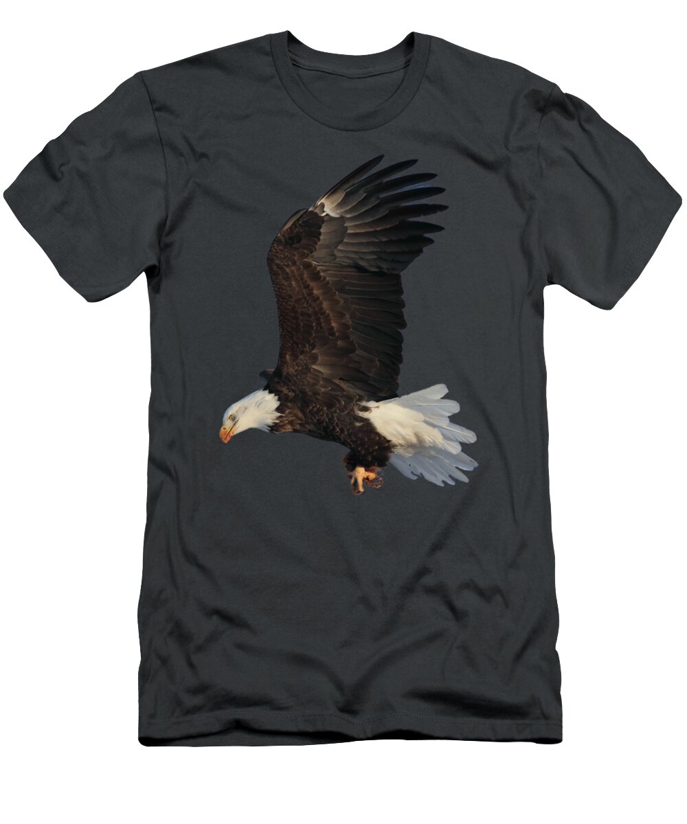 Bald Eagle T-Shirt featuring the photograph Fly By by Shane Bechler