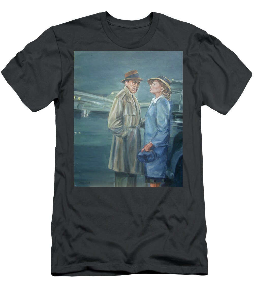 Casablanca T-Shirt featuring the painting As Time Goes By by Bryan Bustard