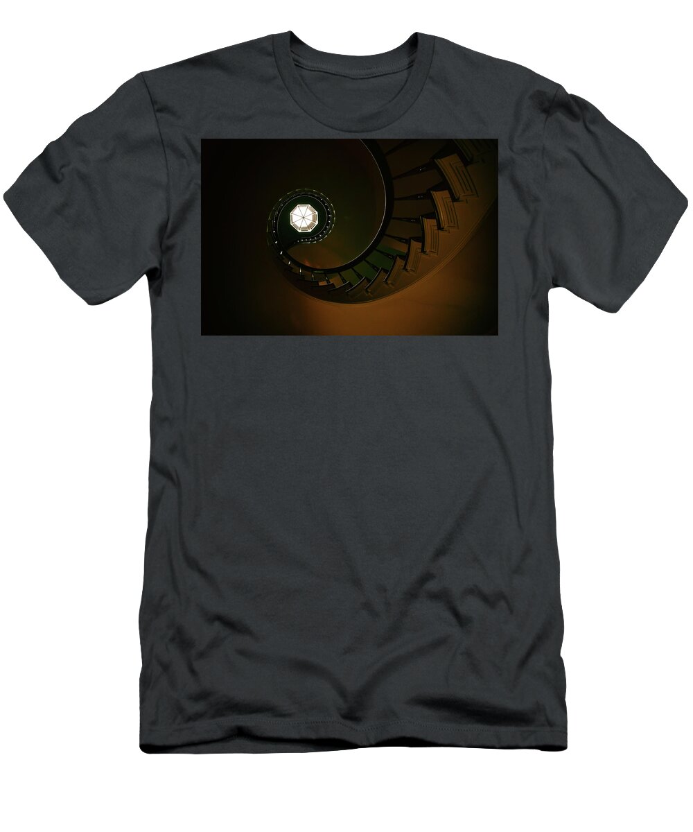 Spiral T-Shirt featuring the photograph Ascending to Light by Andrea Platt