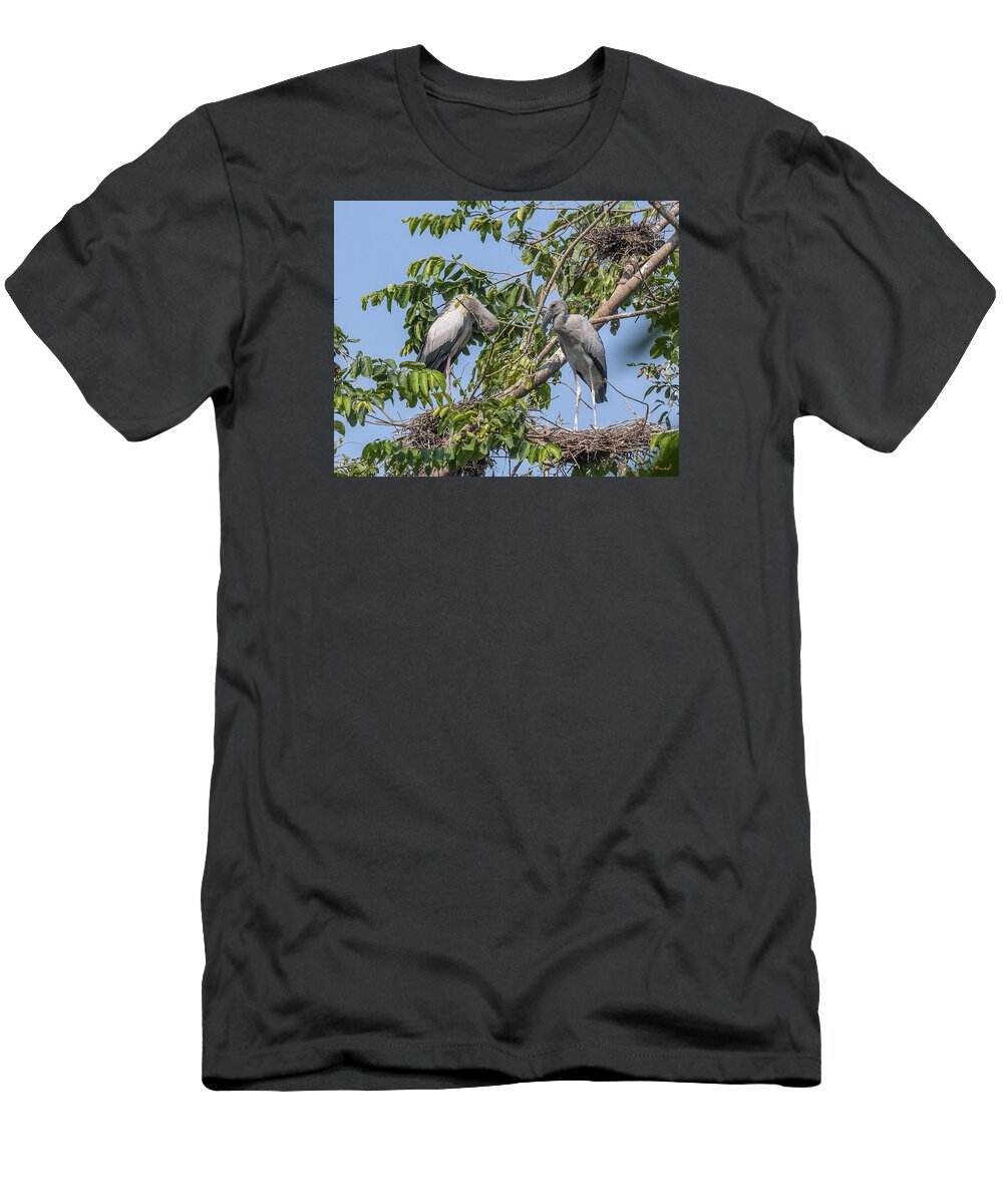 Bird T-Shirt featuring the photograph Asian Openbill Stork Rookery DTHN0199 by Gerry Gantt