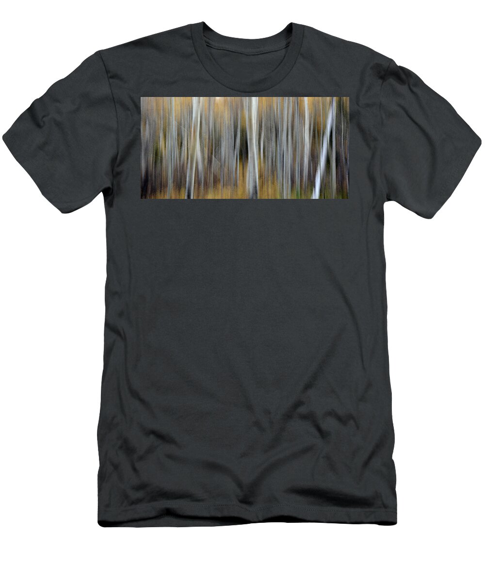 Aspen T-Shirt featuring the photograph Aspen abstract 2 by Whispering Peaks Photography