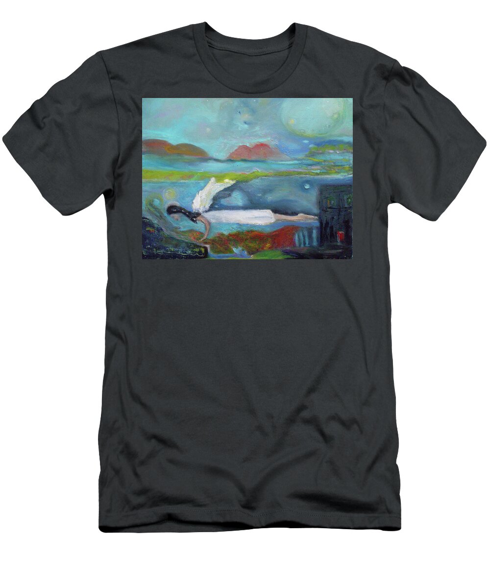 Symbolic T-Shirt featuring the painting Astral Plane by Susan Esbensen