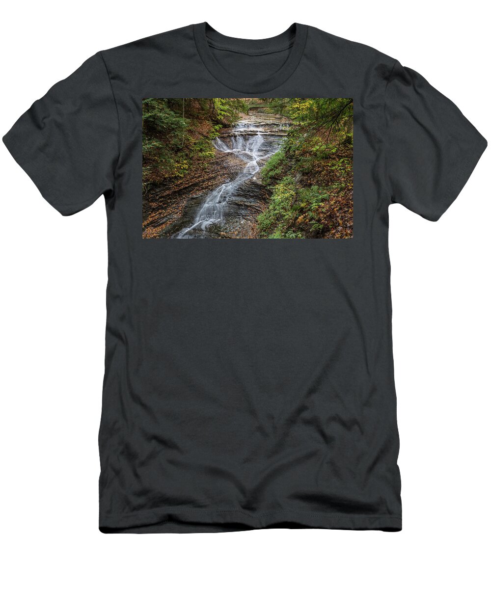 At Bridal Veil Falls T-Shirt featuring the photograph At Bridal Veil Falls by Dale Kincaid
