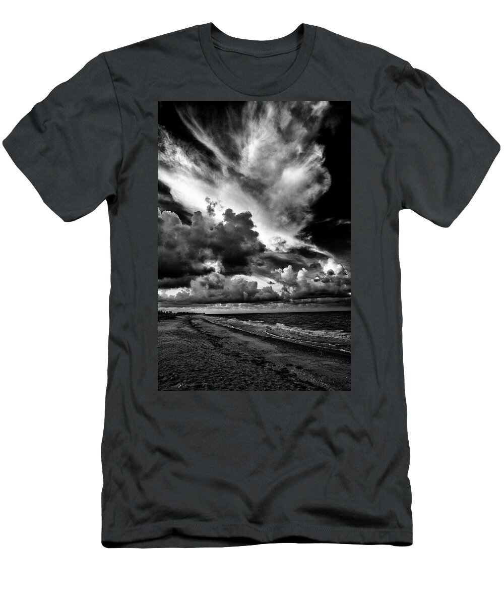 Clouds T-Shirt featuring the photograph At The Beach by Kevin Cable