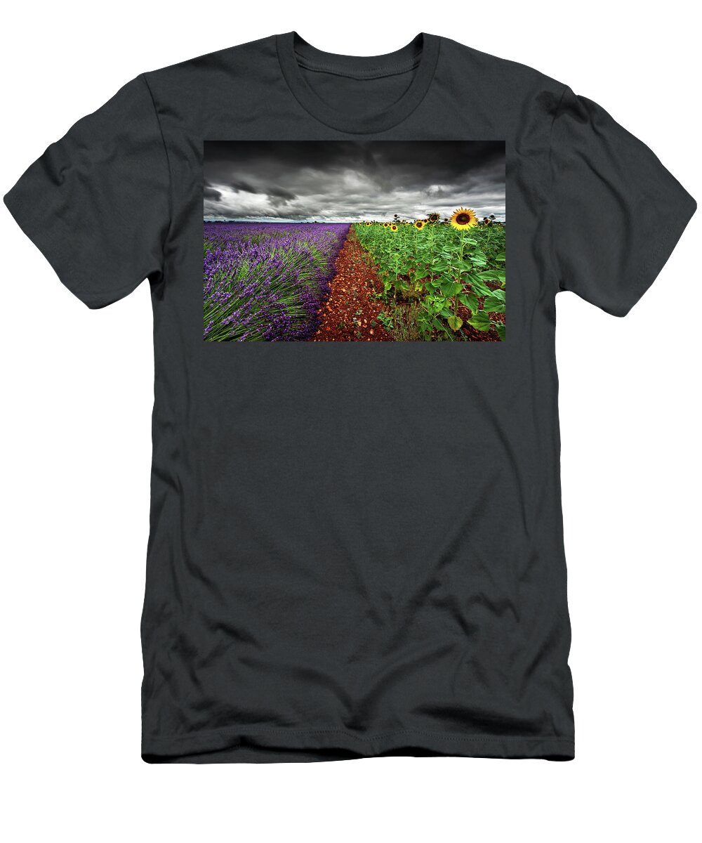 Landscape T-Shirt featuring the photograph At the middle by Jorge Maia