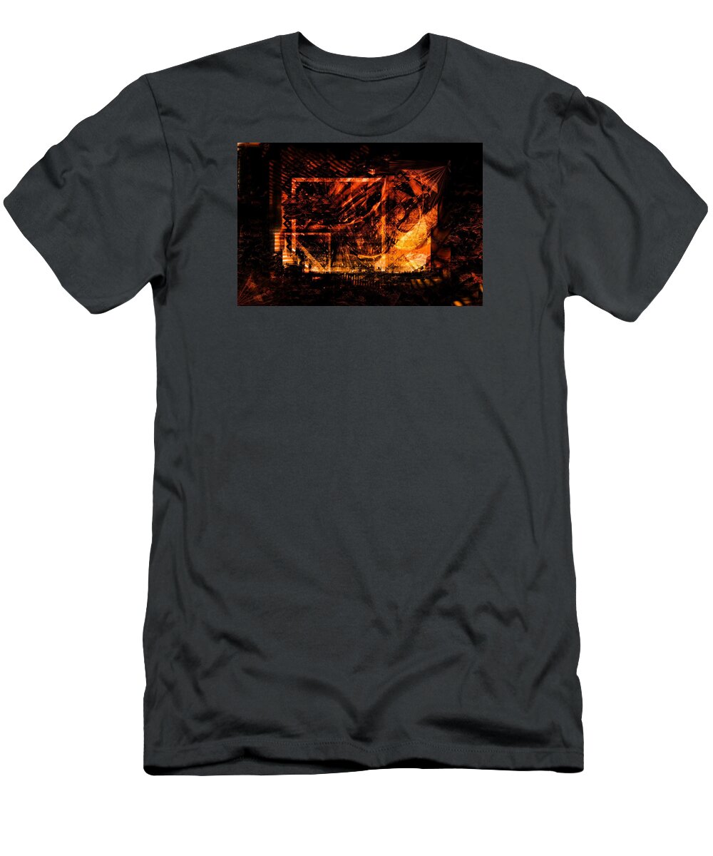 Abstract T-Shirt featuring the digital art At The Theater by Art Di