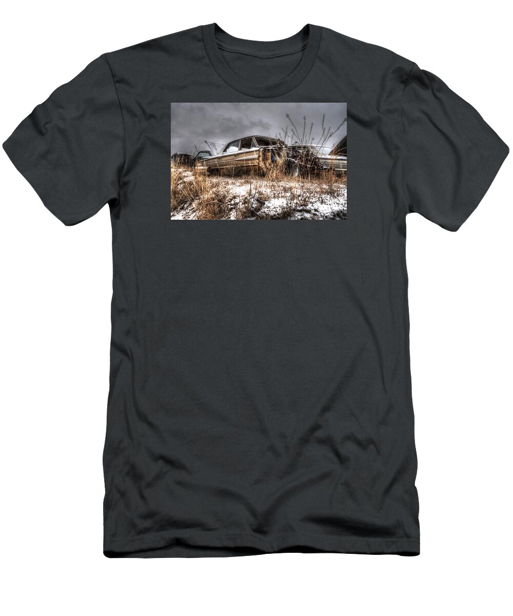 Salvage Yard T-Shirt featuring the photograph At the top by Craig Incardone