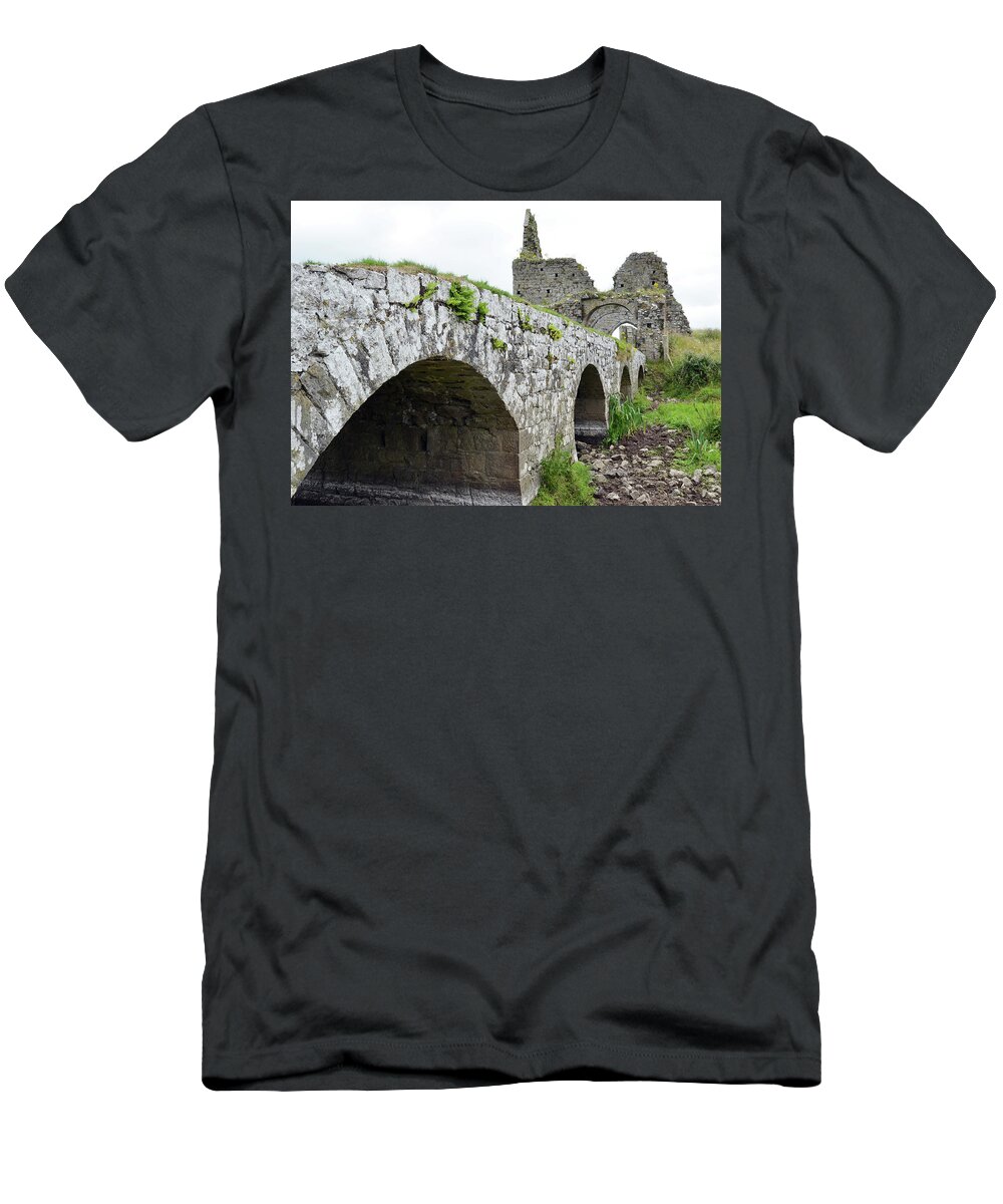 Athassel T-Shirt featuring the photograph Athassel Priory Ireland Medieval Ruins Bridge and Gate Arches by Shawn O'Brien