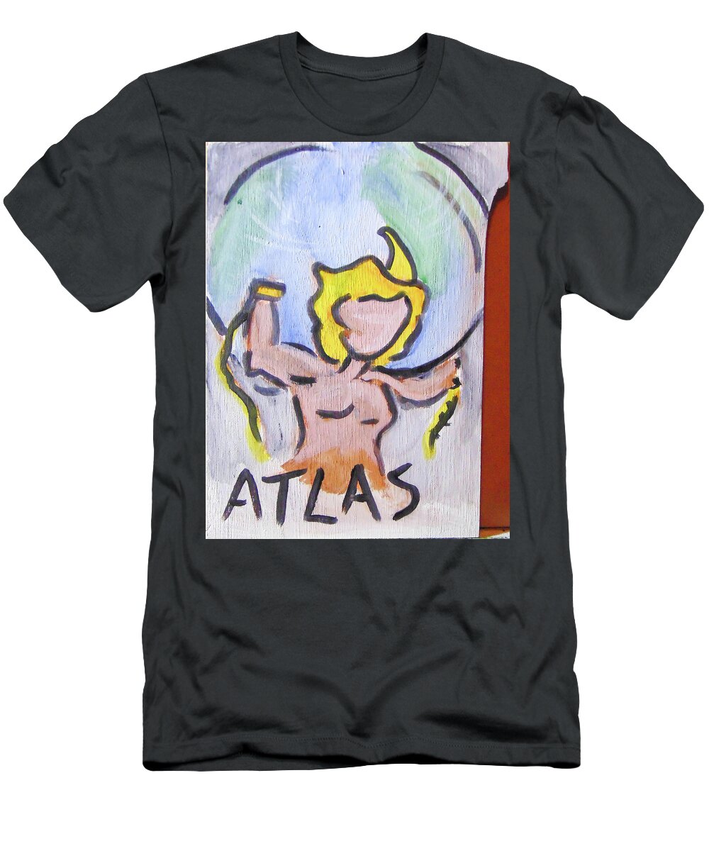 Art T-Shirt featuring the painting Atlas by Loretta Nash