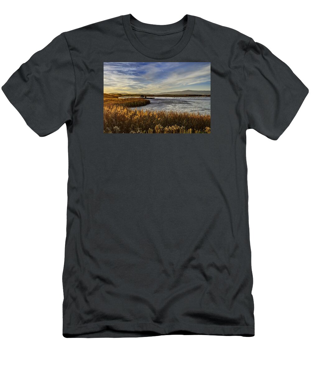 Lake T-Shirt featuring the photograph Autumn at the lakeside by Ivan Slosar