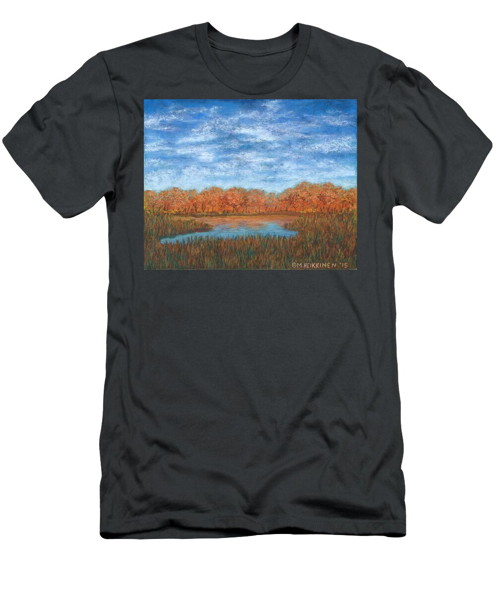 Autumn T-Shirt featuring the pastel Autumn Field 01 by Michael Heikkinen