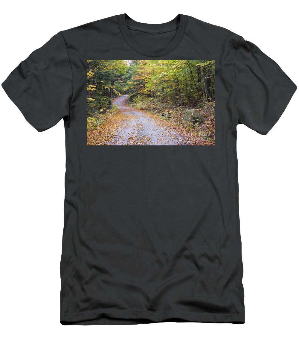 1800s T-Shirt featuring the photograph Autumn Foliage - Sandwich Notch Road New Hampshire by Erin Paul Donovan