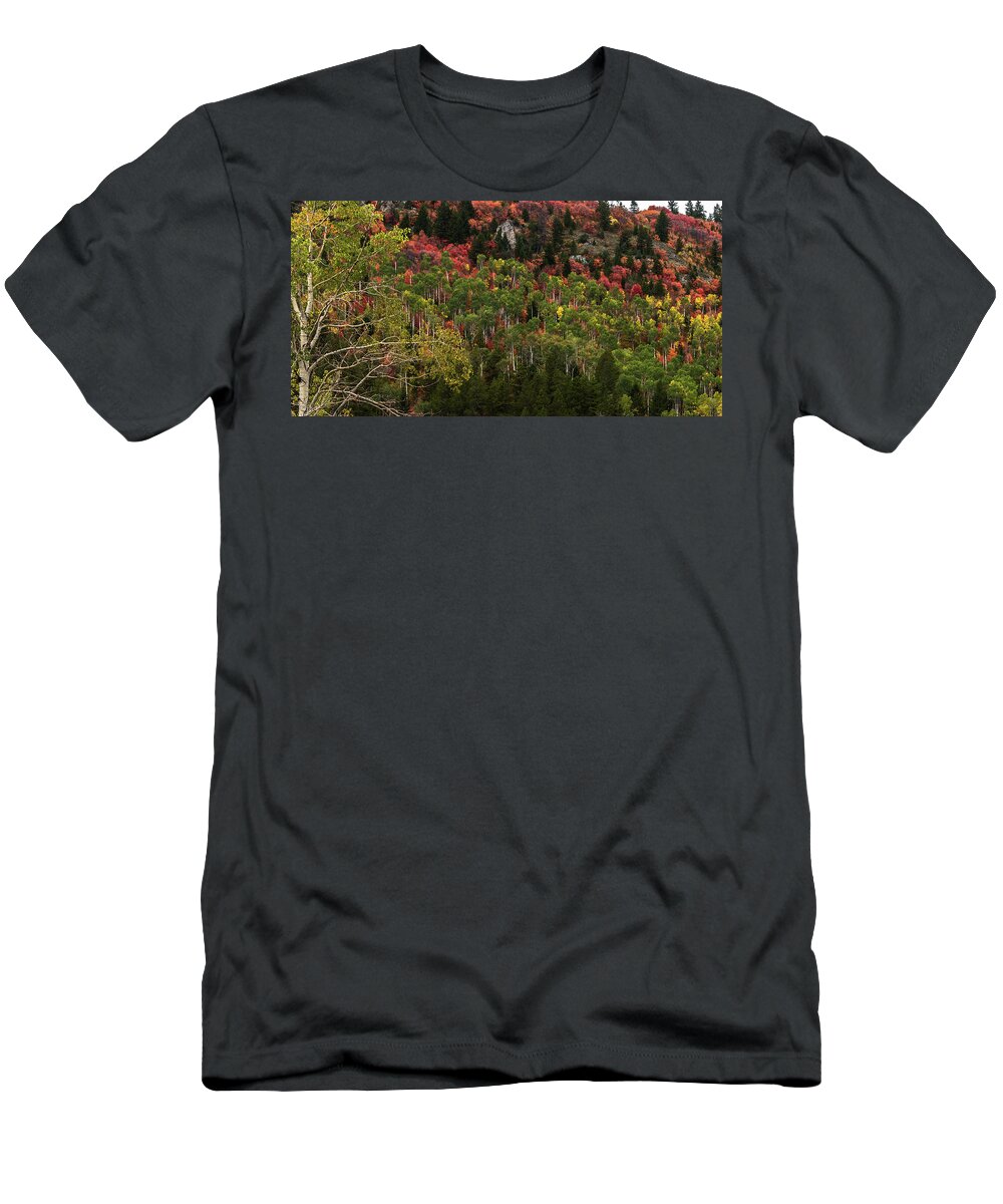 Autumn T-Shirt featuring the photograph Autumn In Idaho by Yeates Photography