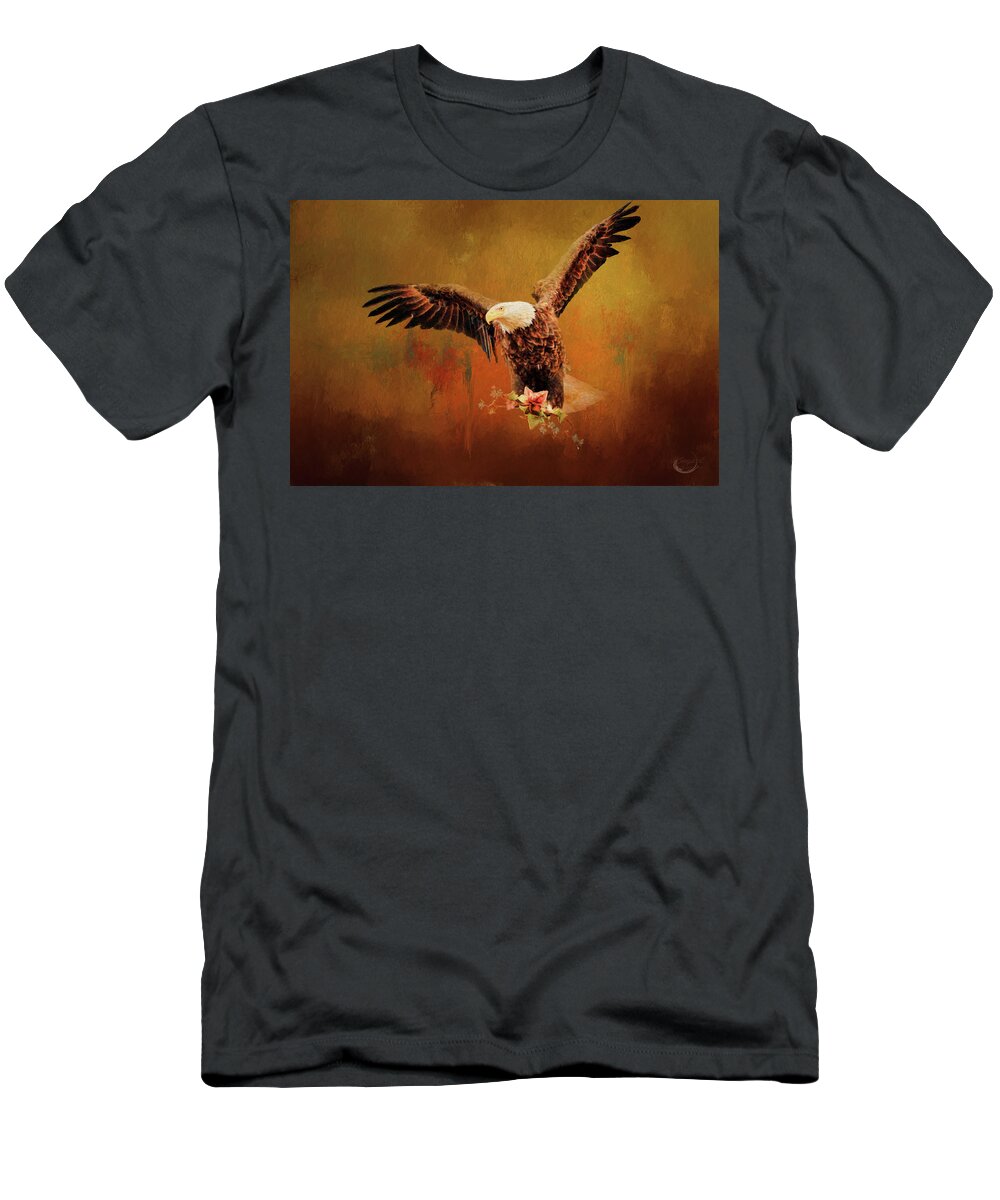 Autumn T-Shirt featuring the digital art Autumn Is Coming by Theresa Campbell