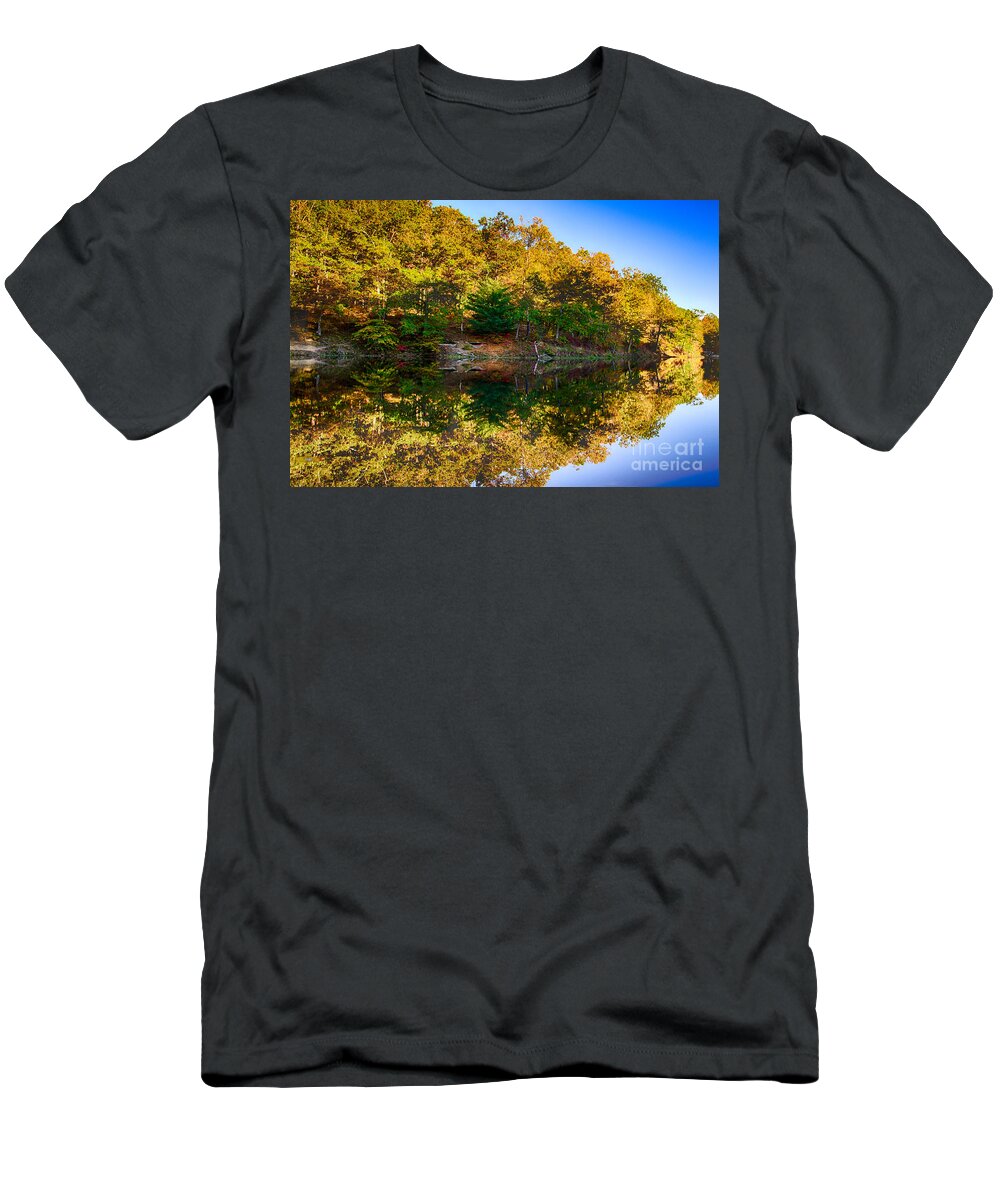 Fall T-Shirt featuring the photograph Autumn Reflection by Bill Frische