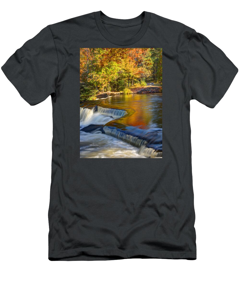 Abstract T-Shirt featuring the photograph Autumn reflections by Eggers Photography