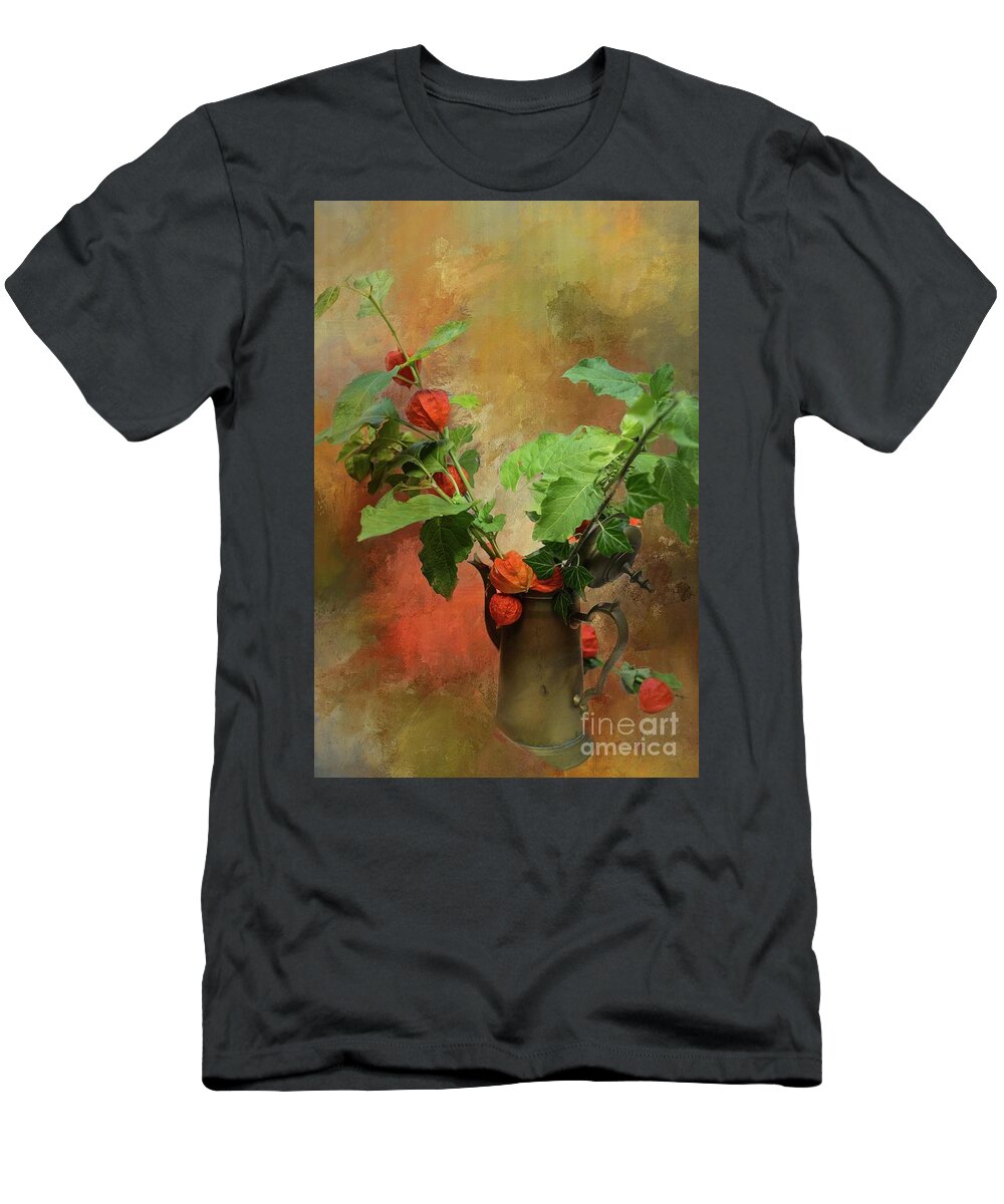 Chinese Lantern T-Shirt featuring the photograph Autumn Still Life by Eva Lechner