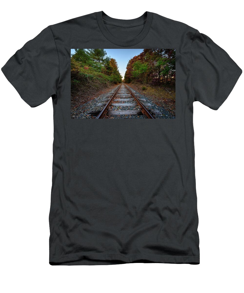 Fall T-Shirt featuring the photograph Autumn Train by Michael Scott