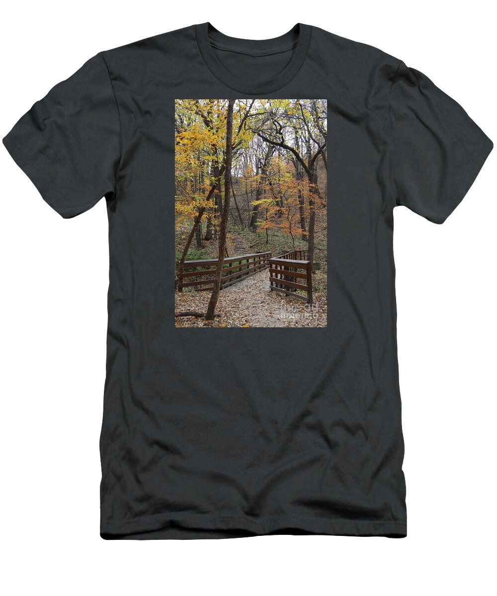 Autumn T-Shirt featuring the photograph Autumnal leaves by Yumi Johnson