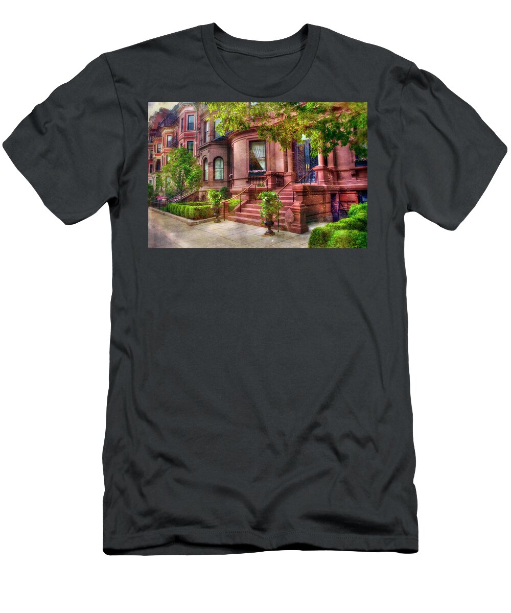 Boston T-Shirt featuring the photograph Back Bay Boston Row Houses by Joann Vitali