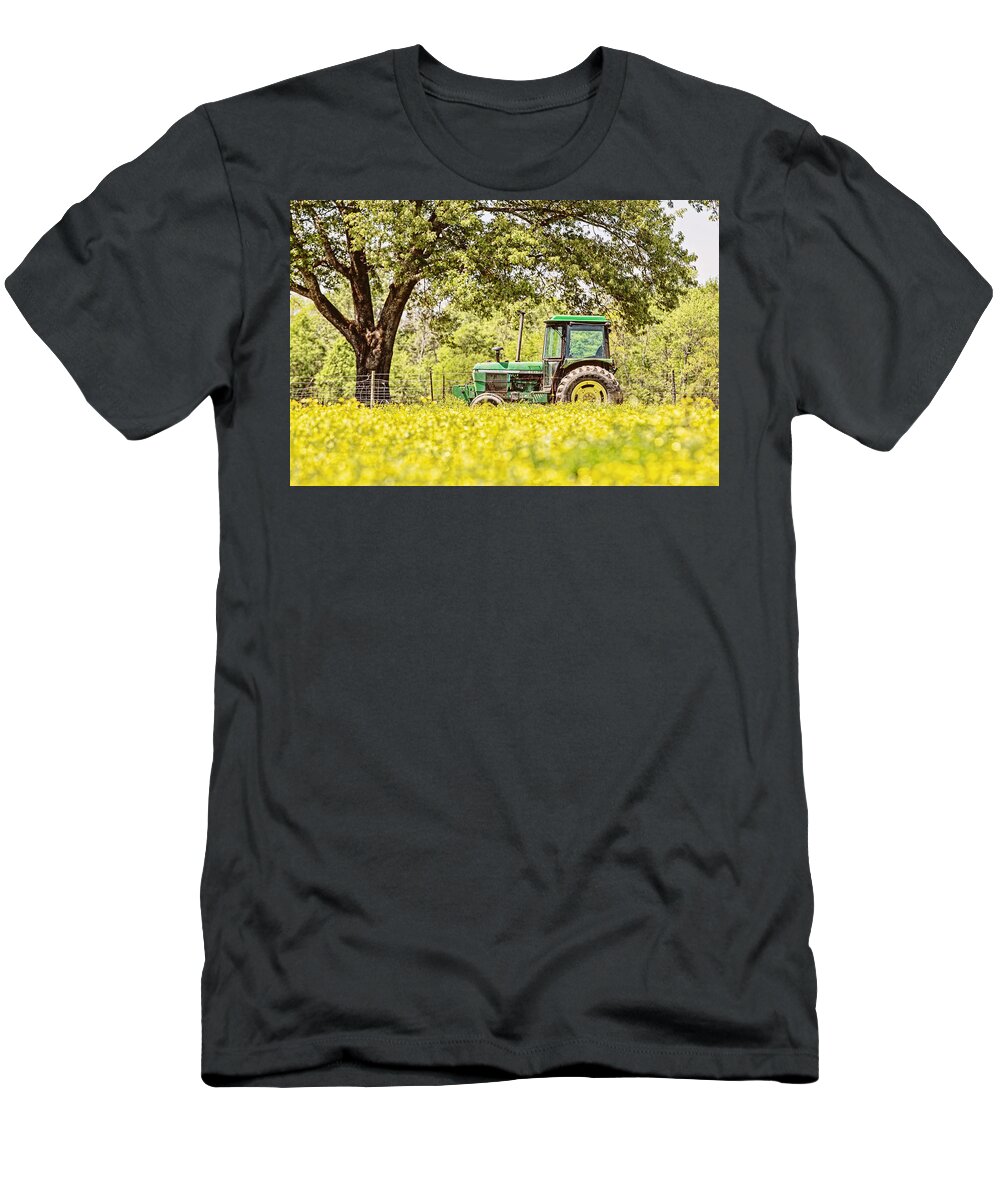 John Deere T-Shirt featuring the photograph Back of the Field by Scott Pellegrin