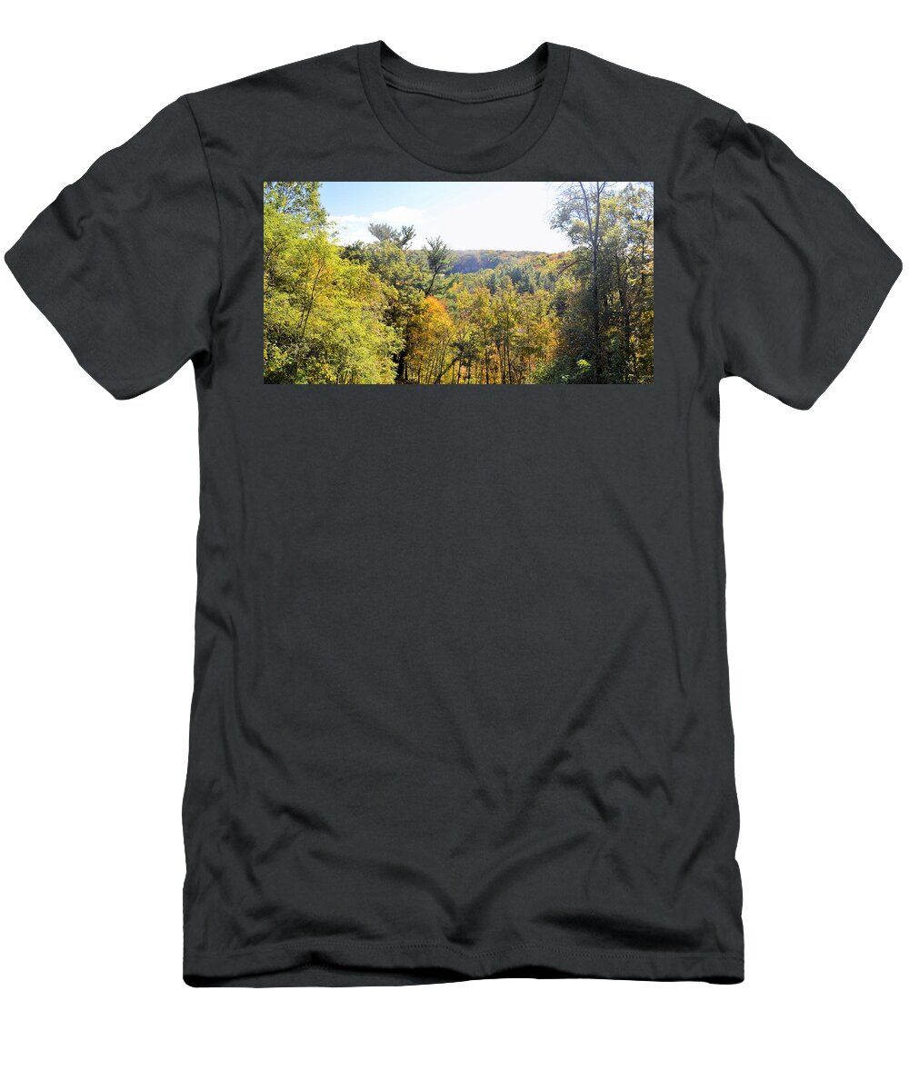 Ia T-Shirt featuring the photograph Backbone Panorama by Bonfire Photography
