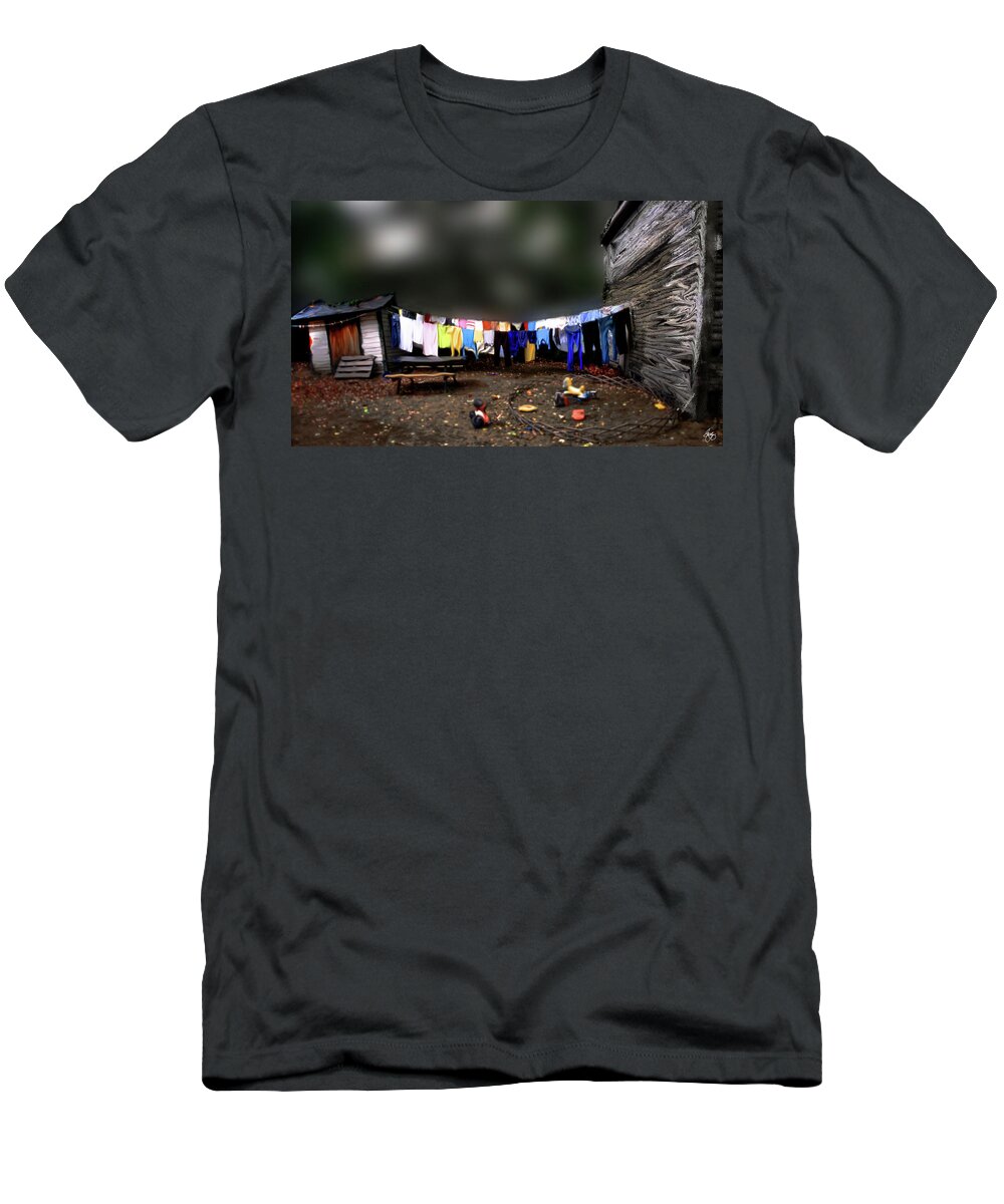 Laundry T-Shirt featuring the photograph Backyard Wash by Wayne King
