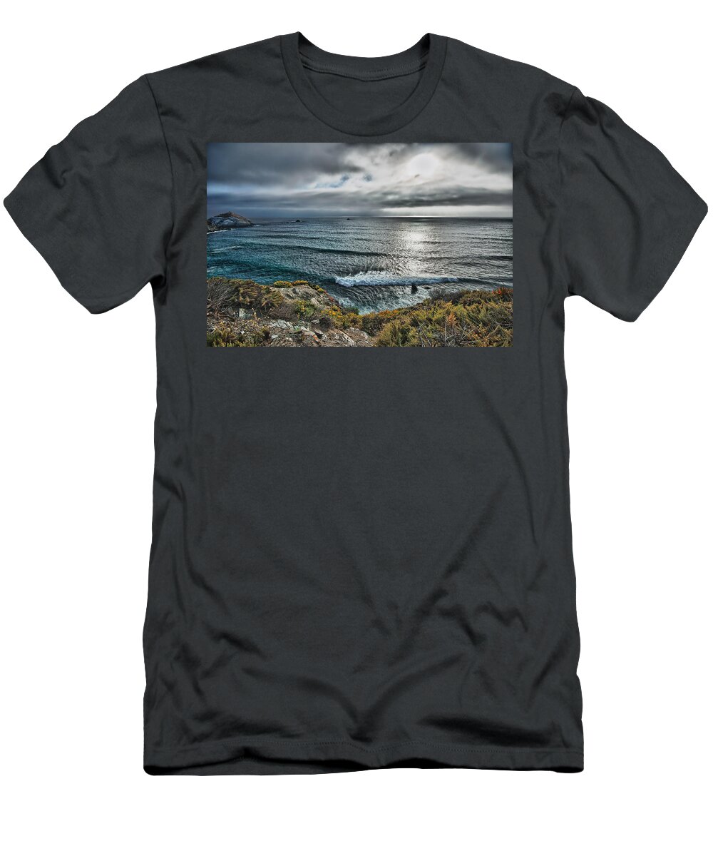 Beach T-Shirt featuring the photograph Bad weather is approaching by Andreas Freund