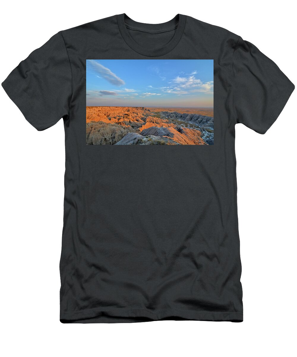 Badlands T-Shirt featuring the photograph Badlands Evening by Bonfire Photography