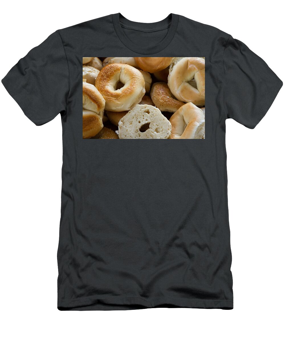 Food T-Shirt featuring the photograph Bagels 1 by Michael Fryd