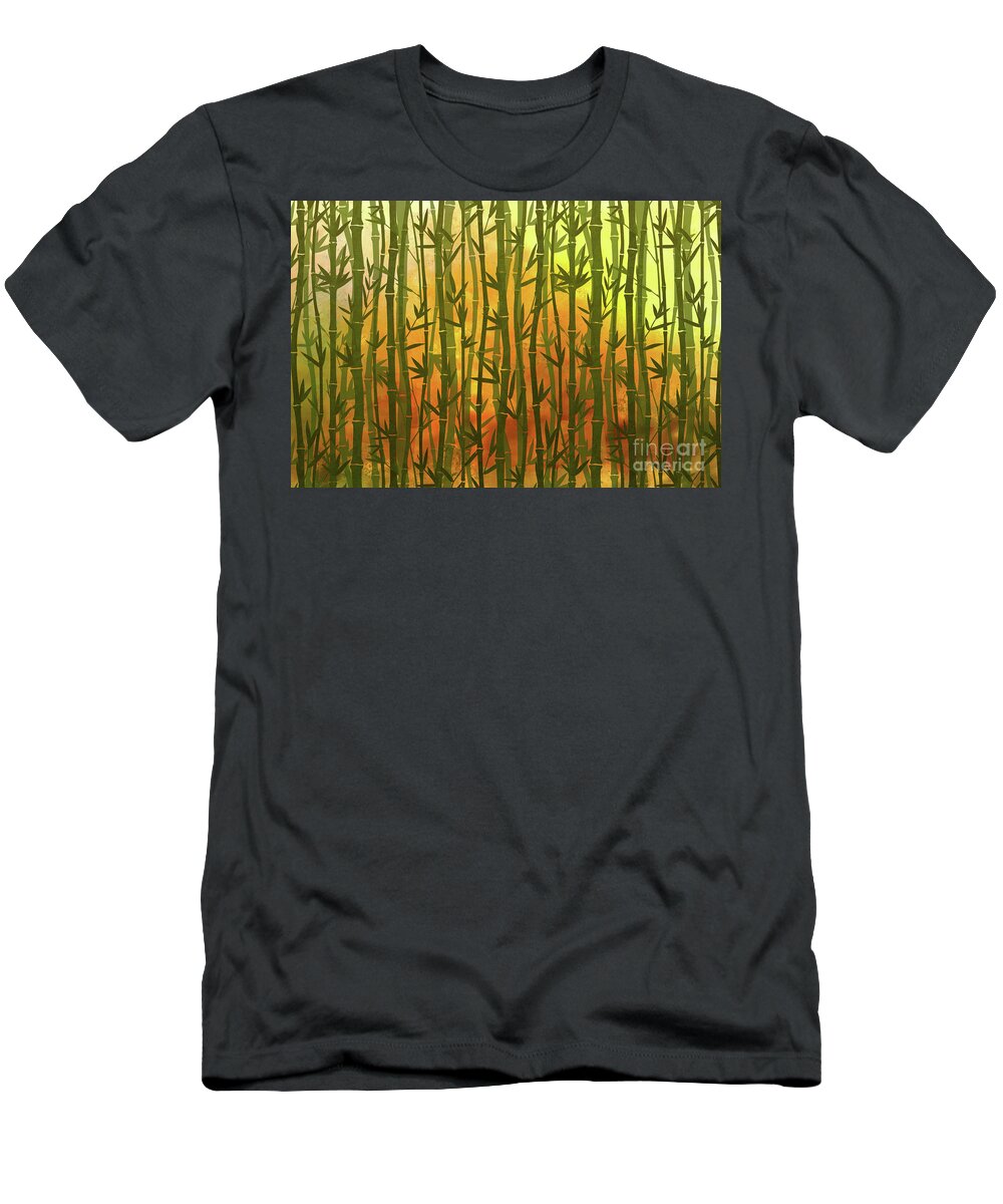 Background T-Shirt featuring the digital art Bamboo Forest by Peter Awax