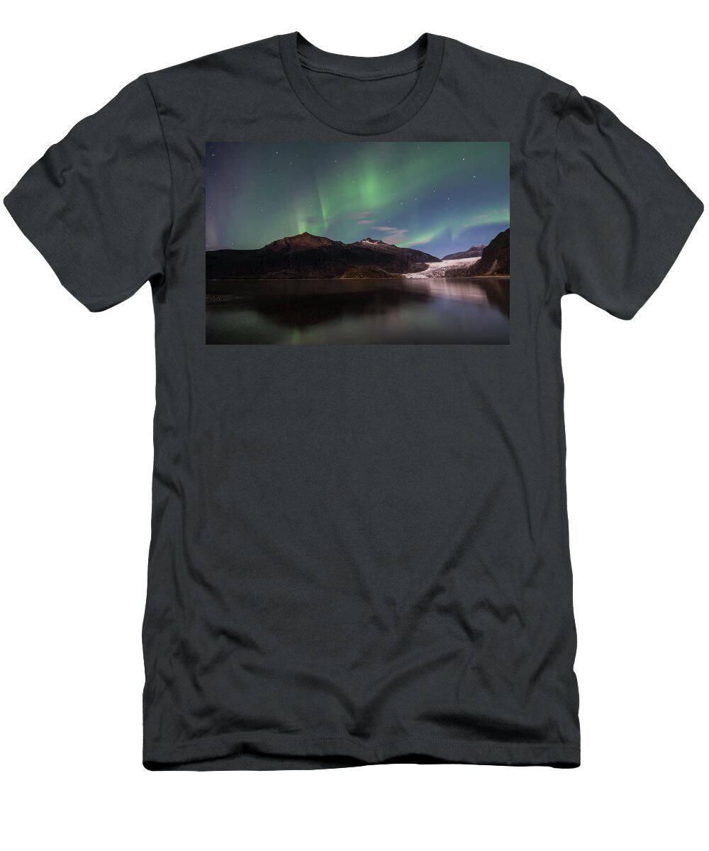 Northern Lights T-Shirt featuring the photograph Bands by David Kirby