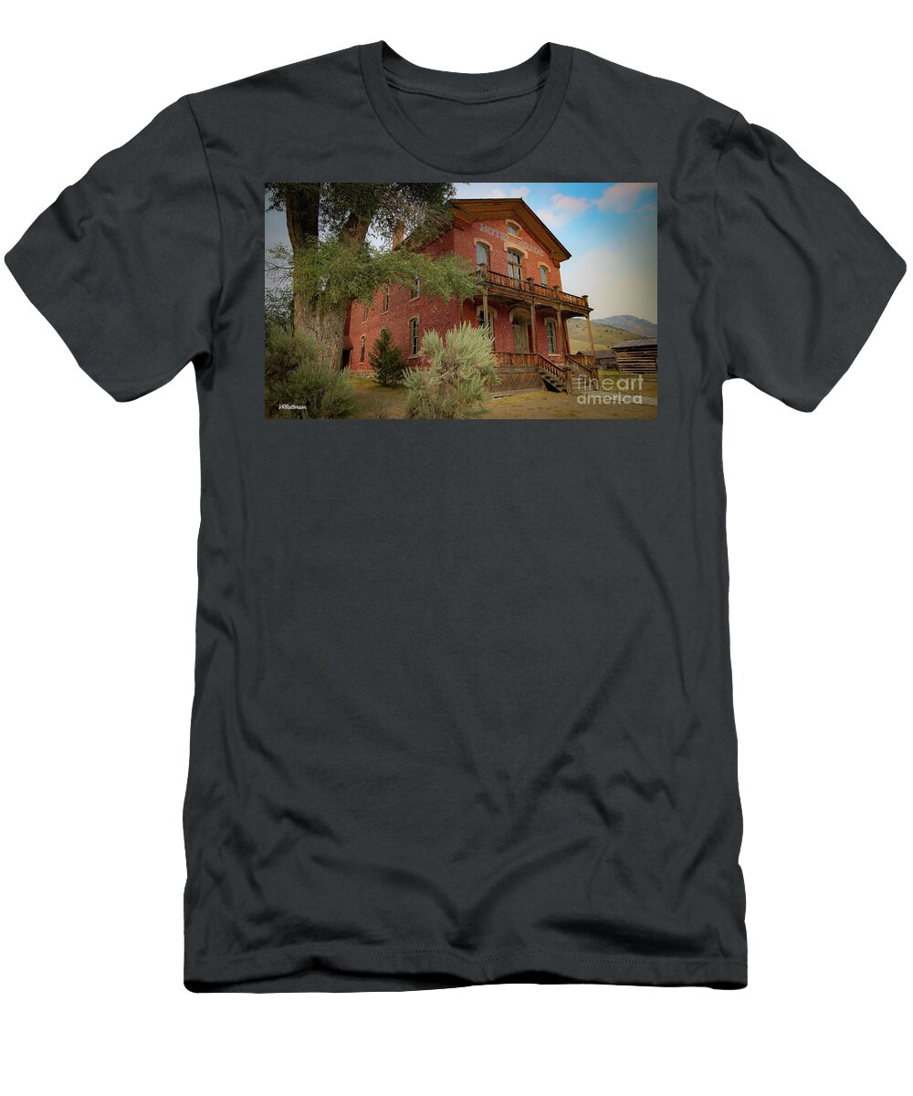 Hotel Meade T-Shirt featuring the photograph Bannack Montana The Hotel Meade by Veronica Batterson