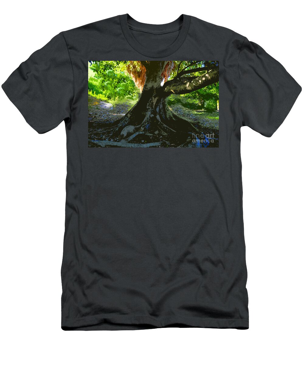 Banyan Tree T-Shirt featuring the painting Banyan by David Lee Thompson
