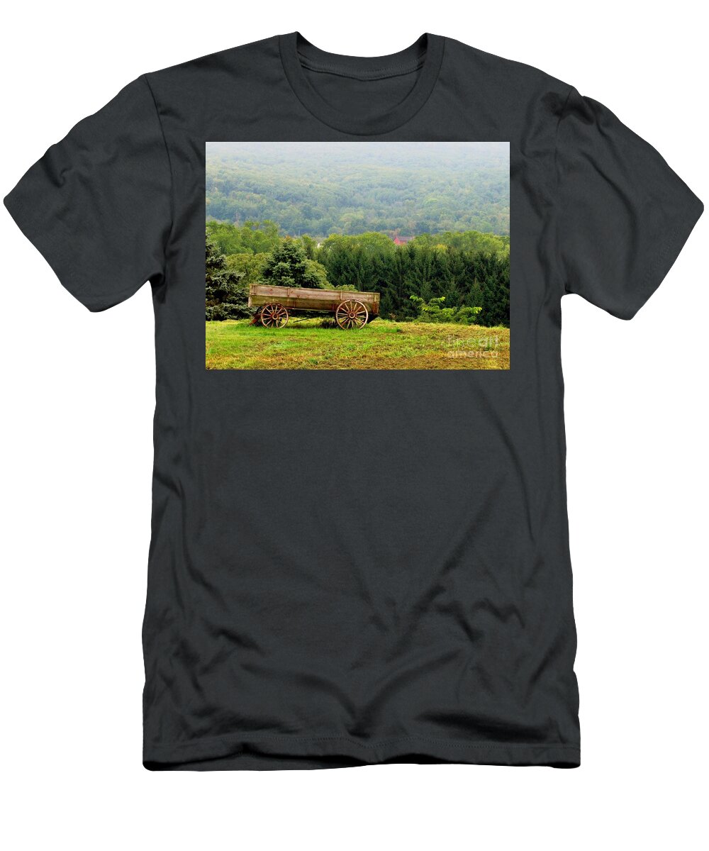 Old Wagon T-Shirt featuring the photograph Baraboo Hillside by Marilyn Smith