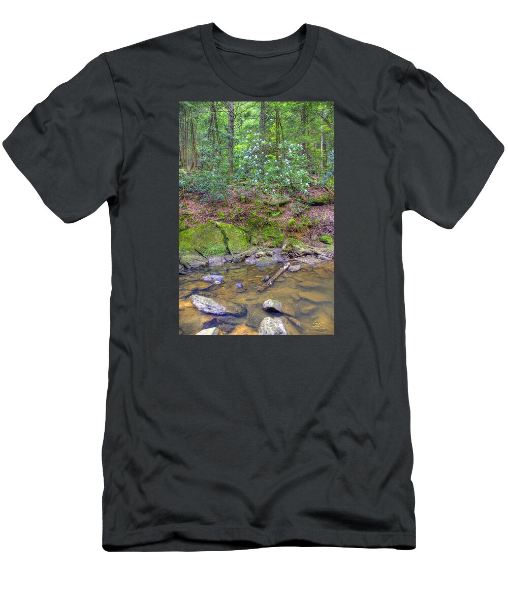 Water T-Shirt featuring the photograph Bark Camp Creek 13 by Sam Davis Johnson