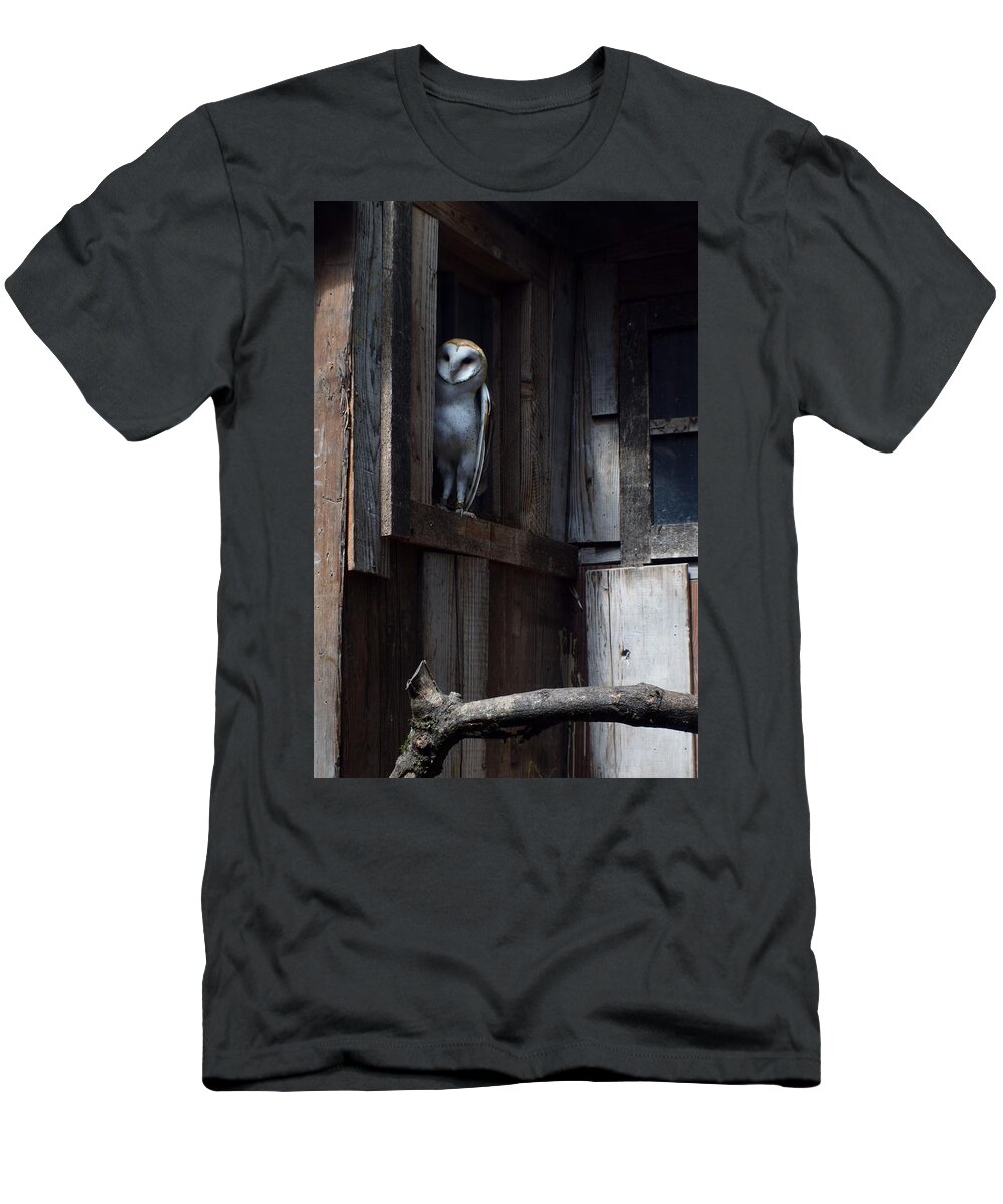 Owls T-Shirt featuring the photograph Barn Owl......i See You. by Jimmy Chuck Smith
