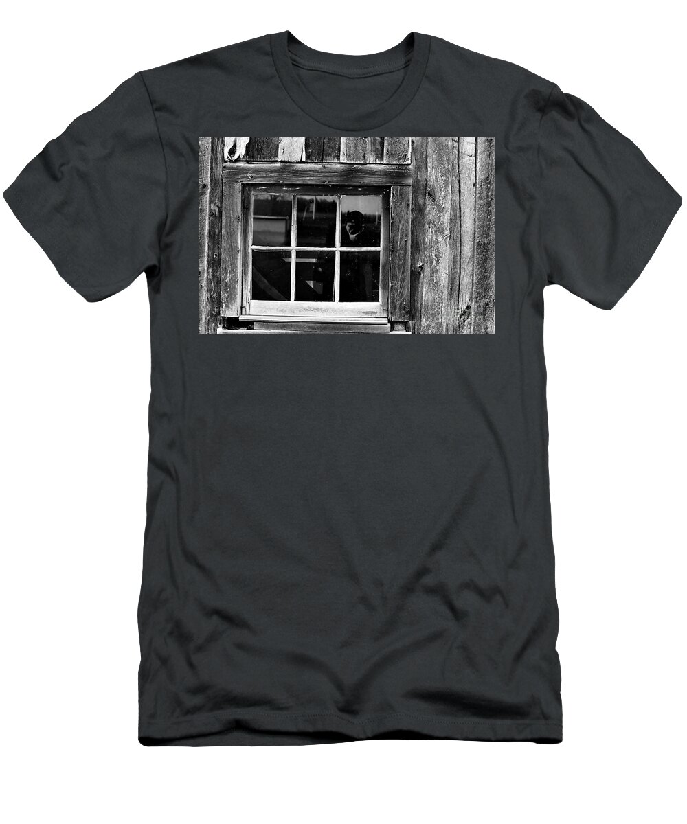 Barn T-Shirt featuring the photograph Barn Window by Steven Dunn
